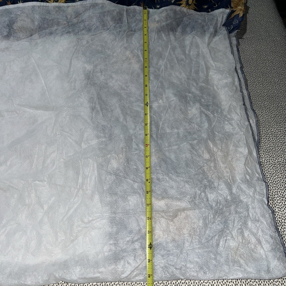 VTG 90s Bed Skirt Celestial Sun Moon Stars Full Double Blue Gold Whimsigoth Y2K - Picture 10 of 10